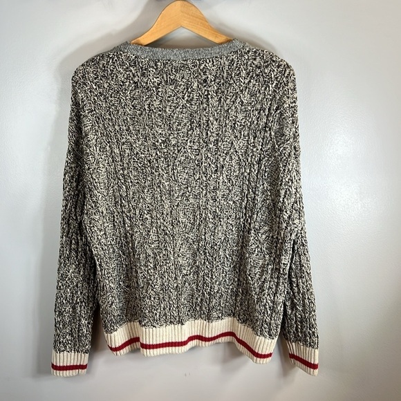 ROOTS Canada Cabin Knit Sweater Hoodie sz Medium - Picture 6 of 10